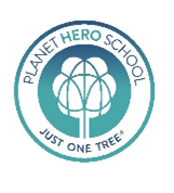 Sustainability 2 planet hero school badge from just