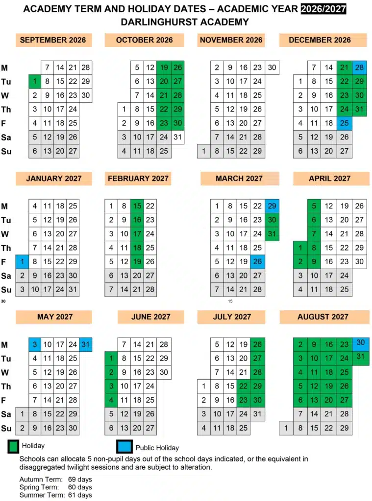 DA Term Dates and Holidays 26 27